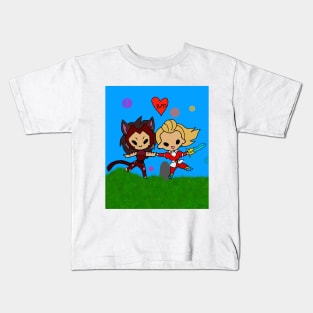 Baby Catra and Baby Adora BFF Kids T-Shirt